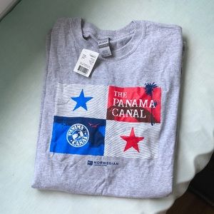 Grey Cotton NWT Souvenir Shirt-The Panama Canal